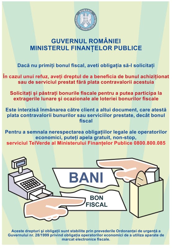 Guvernul României - Atenție la Bonul Fiscal